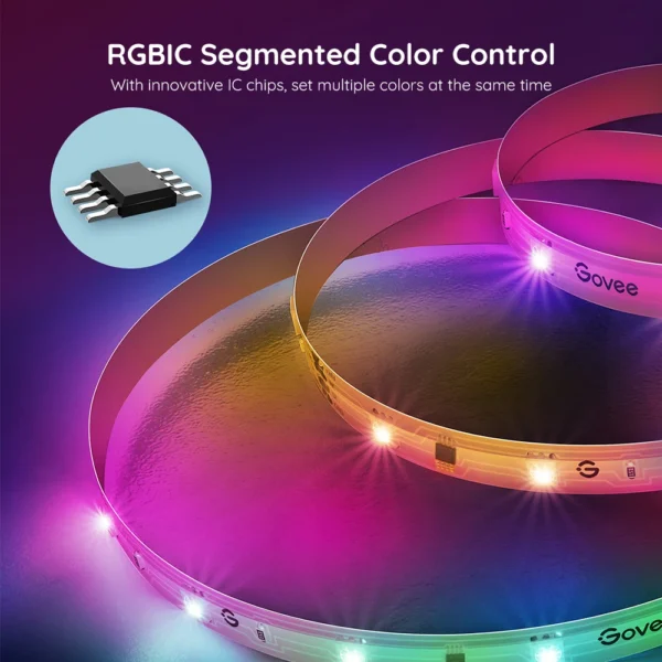 Banda LED Govee H618C RGBIC, 10m, Sincronizare Muzica, Wifi si Bluetooth, Alexa , Google Asistant - imagine 2