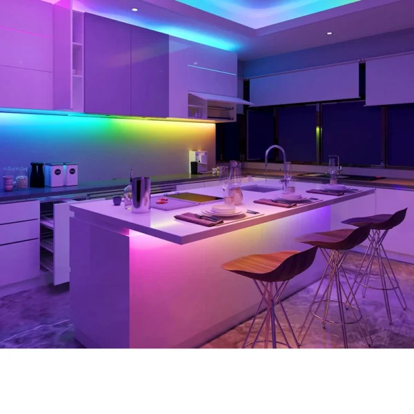 Banda LED Govee RGBIC Pro H619A, 5m, Sincronizare Muzica, Wifi si Bluetooth, Alexa , Google Asistant, strat protector - imagine 9