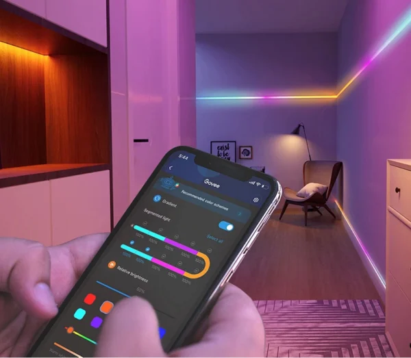 Banda LED Govee RGBIC Pro H619C, 10m, Sincronizare Muzica, Wifi si Bluetooth, Alexa , Google Asistant, strat protector - imagine 2
