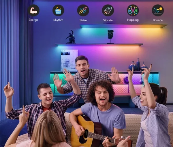 Banda LED Govee RGBIC Pro H619C, 10m, Sincronizare Muzica, Wifi si Bluetooth, Alexa , Google Asistant, strat protector - imagine 8