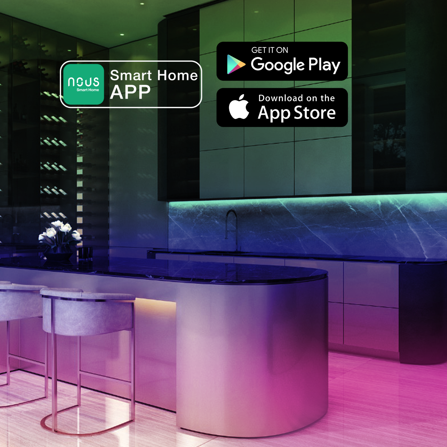 Banda LED Nous RGB F6 5m Bluetooth control aplicatie 2