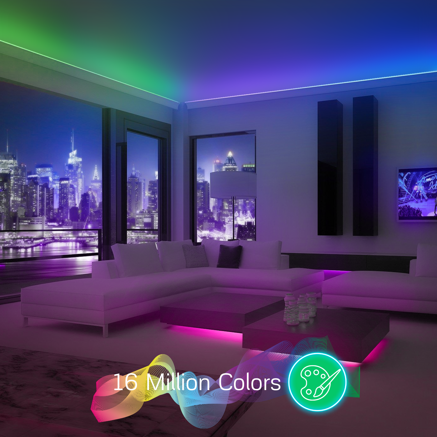 Banda LED Nous RGB F6 5m Bluetooth control aplicatie 6