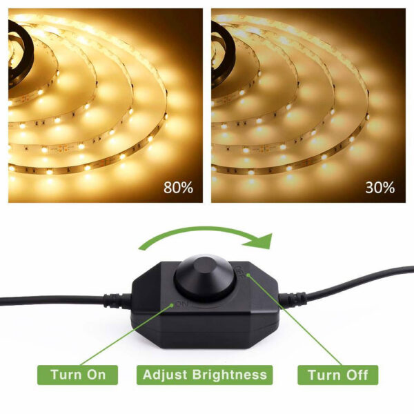 Banda LED Novostella 6 m, 360 Leduri Lumina alb-calda, Dimmer 3000K - imagine 6