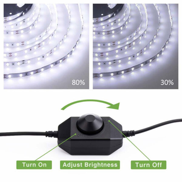 Banda LED Novostella 6 m, 360 Leduri Lumina alb rece, Dimmer 6000K - imagine 5