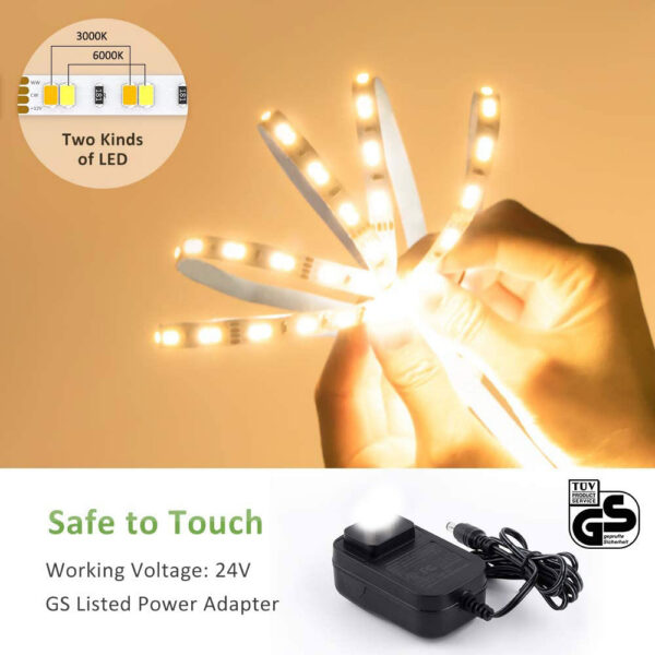 Banda LED Novostella 6m, 720 Leduri, Dimmer, Culoare lumina reglabila Alba -Galbena, 3000k - 6000K, Telecomanda - imagine 5