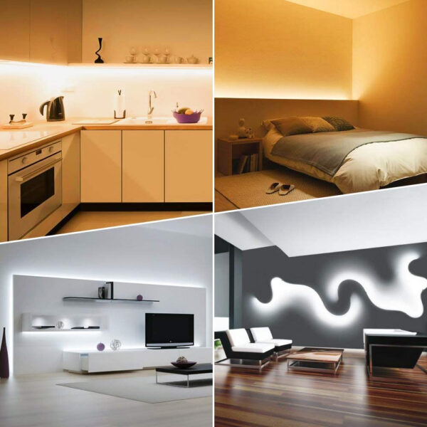Banda LED Novostella 6m, 720 Leduri, Dimmer, Culoare lumina reglabila Alba -Galbena, 3000k - 6000K, Telecomanda - imagine 2