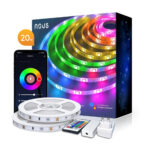 Banda LED Smart Nous F3 WiFi, 20 metri, Telecomanda + APP, Control vocal, Sincronizare muzica, Tuya