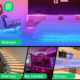 Banda LED Smart R Nous F2 WiFi, 10 metri, Control telecomanda si APP - imagine 6
