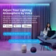 Banda LED Sonoff Wifi RGBIC L3-Pro, 5m, Smart, Bluetooth, Sincronizare Muzica, 30 LED/m, Alimentare USB - imagine 8