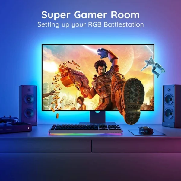 Banda LED TV RGB Govee H6183, USB, Telecomanda, 3 m, Sincronizare muzica, 10W, 46-60 inch - imagine 7