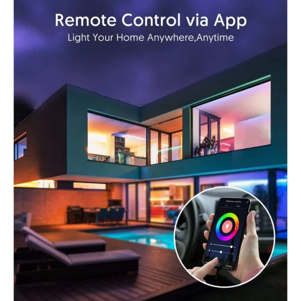 Banda LED Teckin SL02, 5M RGB, 18W, Sincronizare Muzica, Smart, Wifi, Smart Life, Telecomanda, Alexa, Google Assistant - imagine 2