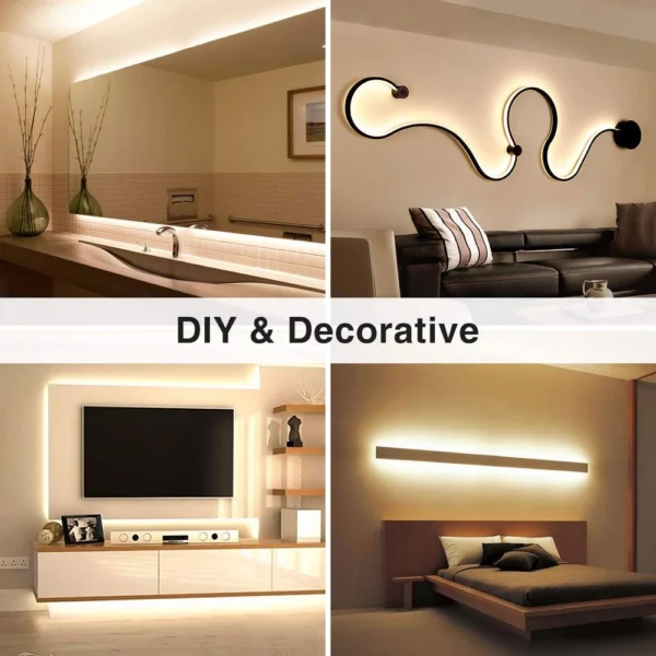 Banda LED Ustellar 12m, 720 Leduri, Senzor de miscare, Lumina alb calda, Dimmer, 3000K - imagine 10