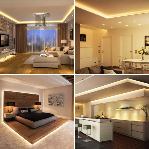 Banda LED Ustellar 12m, 720 Leduri, Senzor de miscare, Lumina alb calda, Dimmer, 3000K - imagine 4
