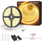Banda LED Ustellar 12m, 720 Leduri, Senzor de miscare, Lumina alb calda, Dimmer, 3000K