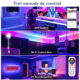 Banda LED Ustellar 6M RGBIC, Sincronizare Muzica, Smart, Wifi, Telecomanda, Alexa, Google Assistant - imagine 2