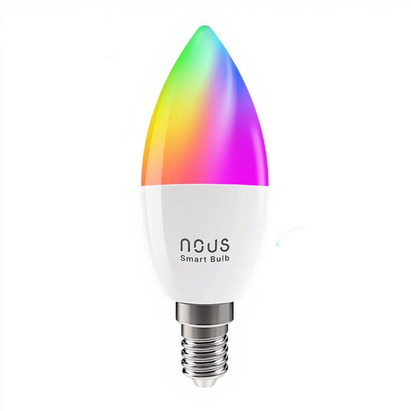 Bec LED RGB Smart WiFi NOUS P4, E14, Control din aplicatie - imagine 1