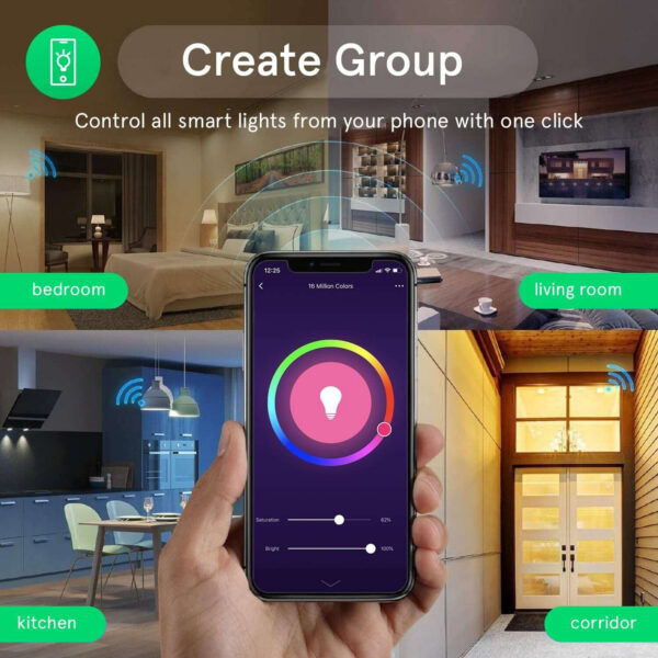 Bec Spot LED RGB Smart WiFi NOUS P8, GU10, Control din aplicatie - imagine 2