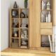 Biblioteca, placa laminata, 8 rafturi, stejar, 70.5x33x144 cm, Quad - imagine 2