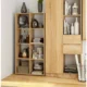 Biblioteca, placa laminata, 8 rafturi, stejar, 70.5x33x144 cm, Quad - imagine 4