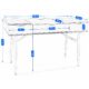 Birou calculator, Jumi, placa MDF, otel, cu sertar, compartimente interioare, alb si natur, 120x60x77 cm - imagine 3
