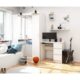 Birou calculator, placa laminata, 3 sertare, dreapta, 1 raft, alb, 90x50x77 cm - imagine 2