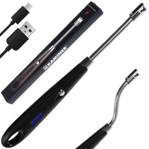 Bricheta electrica cu plasma, reincarcabila, flexibila, otel inoxidabil - imagine 1