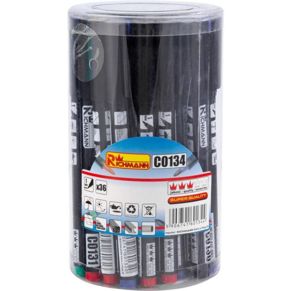 Marker permanent subtire, 4 culori, set 36 buc, Richmann - imagine 6