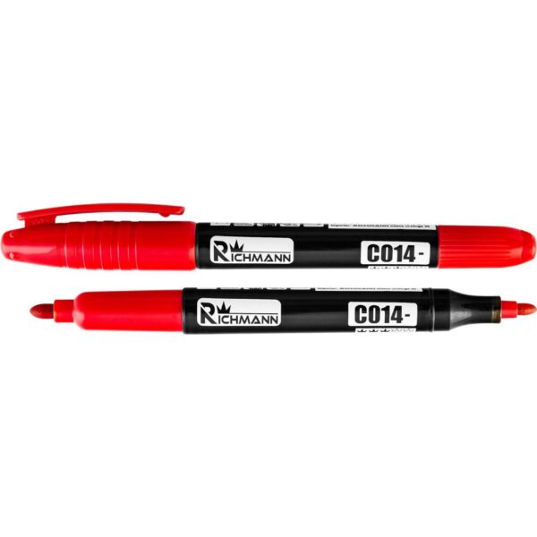 Marker permanent subtire, 2 capete, 4 culori, (set 36 buc), RICHMANN - imagine 2