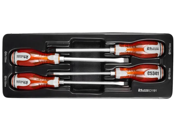 Set surubelnite late si cruce, sertar TIP A (385x150 mm) pentru dulap mobil, PH2-3, 6-8 mm, 150 mm, 4 buc, RICHMANN EXCLUSIVE - imagine 9