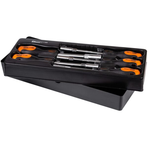 Set surubelnite cu cap tubular, sertar TIP A (385x150 mm) pentru dulap mobil, 6-13 mm, 5 buc, RICHMANN - imagine 5