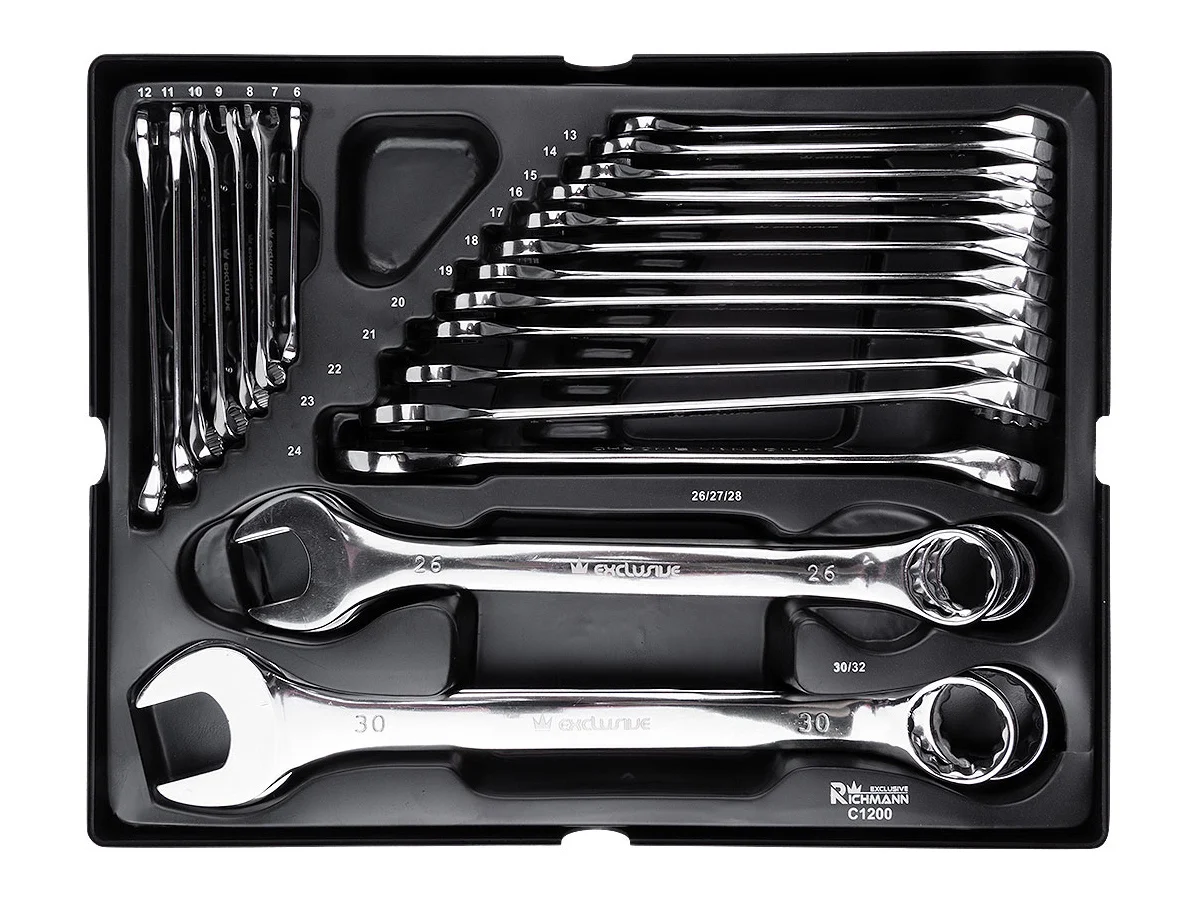 Set chei combinate, sertar TIP B (385x290 mm) pentru dulap mobil, 6-32 mm, 24 buc, RICHMANN EXCLUSIVE 1 Set chei combinate, sertar TIP B (385x290 mm) pentru dulap mobil, 6-32 mm, 24 buc, RICHMANN EXCLUSIVE