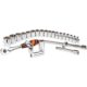 Set capete tubulare scurte cu cheie, sertar TIP A (385x150 mm) pentru dulap mobil, 1/2", 8-32 mm, 25 elemente, RICHMANN EXCLUSIVE - imagine 4