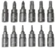 Set capete diverse cu cheie, sertar TIP A (385x150 mm) pentru dulap mobil, 1/4", 4-14 mm, 44 elemente, RICHMANN EXCLUSIVE - imagine 7
