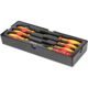Set surubelnite izolate, late si cruce, cu creion de faza, sertar TIP A (385x150 mm) pentru dulap mobil, PH0-2, 3-5.5 mm, 60-125 mm, 7 elemente, RICHMANN EXCLUSIVE - imagine 2
