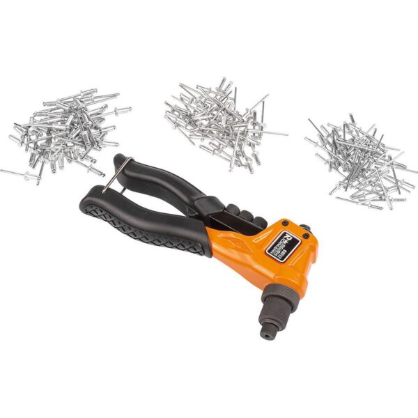 Cleste nituri, sertar TIP A (385x150 mm) pentru dulap mobil, 3.2, 4, 4.8 x 11 mm, 1 buc cleste + rezerve nituri (150 buc/3 dimensiuni), RICHMANN EXCLUSIVE - imagine 3