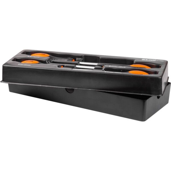 Set surubelnite de impact, late si cruce, sertar TIP A (385x150 mm) pentru dulap mobil, PH2-3, 6-8 mm, 125-150 mm, 4 buc, RICHMANN - imagine 6