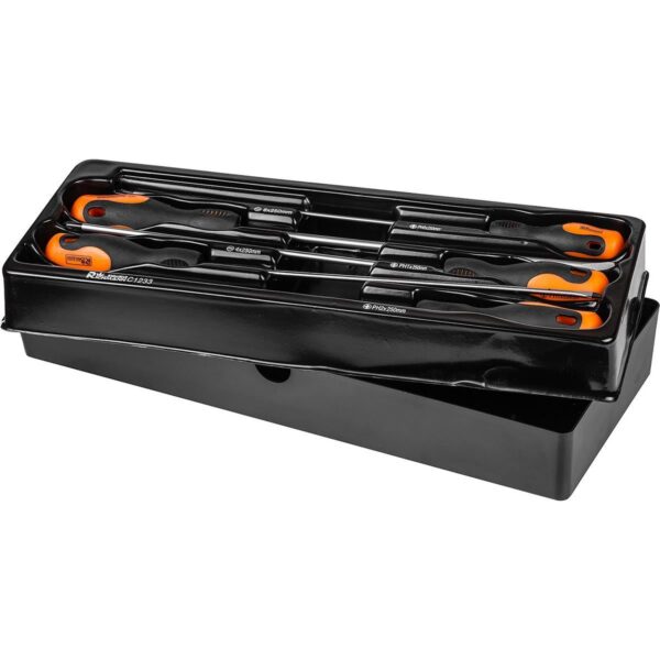 Set surubelnite lungi, late si cruce, sertar TIP A (385x150 mm) pentru dulap mobil, PH0-2, 4-6 mm, 250 mm, 5 buc, RICHMANN - imagine 5