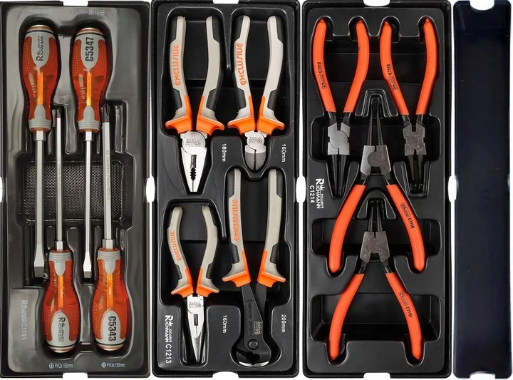 Dulap mobil pentru unelte, 7 sertare, 725x927x465 mm, contine 14 seturi de unelte, 253 elemente, RICHMANN EXCLUSIVE 4 Dulap mobil pentru unelte, 7 sertare, 725x927x465 mm, contine 14 seturi de unelte, 253 elemente, RICHMANN EXCLUSIVE