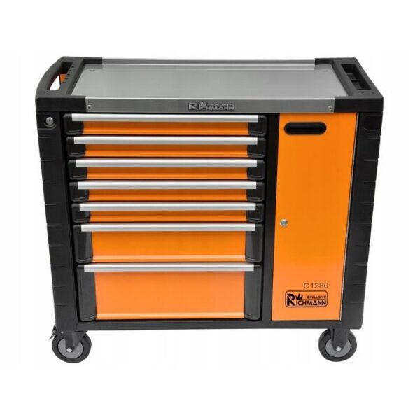Dulap mobil pentru unelte, 7 sertare + spatiu lateral cu usa, 970x927x465 mm, RICHMANN EXCLUSIVE - imagine 4