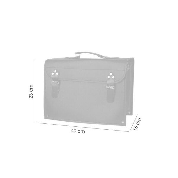 Geanta scule, piele, curea detasabila, 40x23x16 cm, Richmann Exclusive - imagine 8