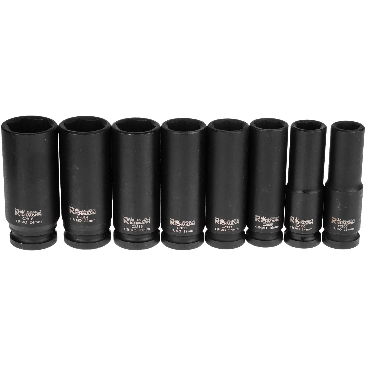 Trusa capete tubulare lungi de impact, 1/2", 13-24 mm, RICHMANN EXCLUSIVE 1 Trusa capete tubulare lungi de impact, 1/2", 13-24 mm, RICHMANN EXCLUSIVE