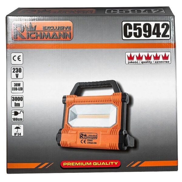 Proiector lucru, LED COB, 30 W, 3000 lm, IP54, Richmann Exclusive - imagine 5