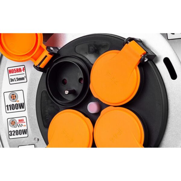 Prelungitor electric industrial, pe tambur, 3x1.5 mm², IP44, 25 m, Richmann Exclusive - imagine 10