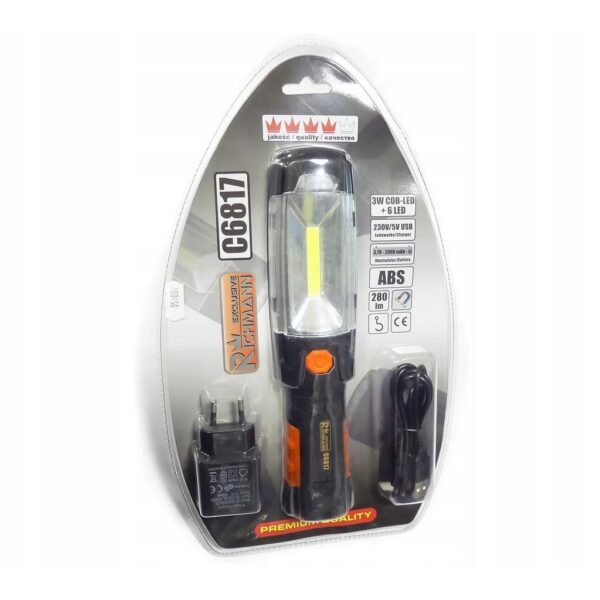 Lampa lucru, LED COB, cu magnet, 3 W, 280 lm, USB, Richmann Exclusive - imagine 3