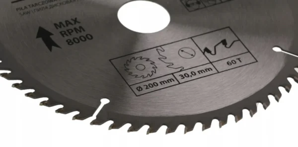 Disc circular vidia, 60 dinti, 200 mm, Drel - imagine 4