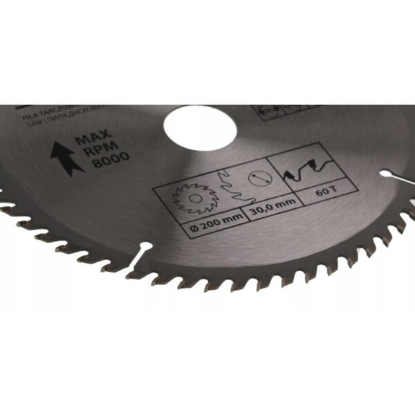 Disc circular vidia, 60 dinti, 200 mm, Drel - imagine 3