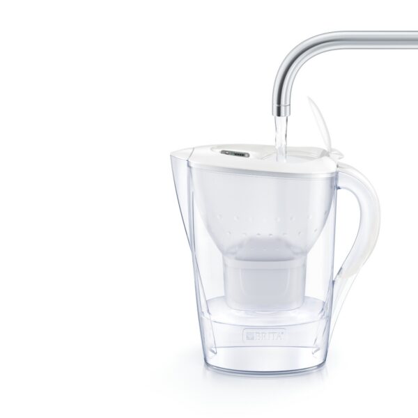 Cana filtranta de apa Brita Marella 2.4 L, alba + 3 filtre rezerva Maxtra Plus - imagine 4