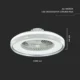 Candelabru cu ventilator 45W, LED 35W 3000lm, telecomanda, lumina rece-neutra-calda, Gri, V-TAC - imagine 6
