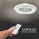 Candelabru cu ventilator 45W, LED 35W 3000lm, telecomanda, lumina rece-neutra-calda, Gri, V-TAC - imagine 9