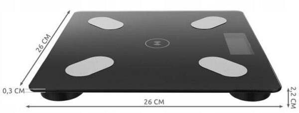 Cantar de baie analitic inteligent, Bluetooth, display digital, masurare 8 parametri - imagine 4